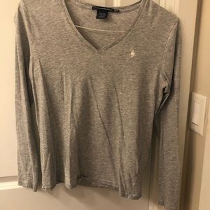 Ralph Lauren Sport Long Sleeve V Neck Logo Tee